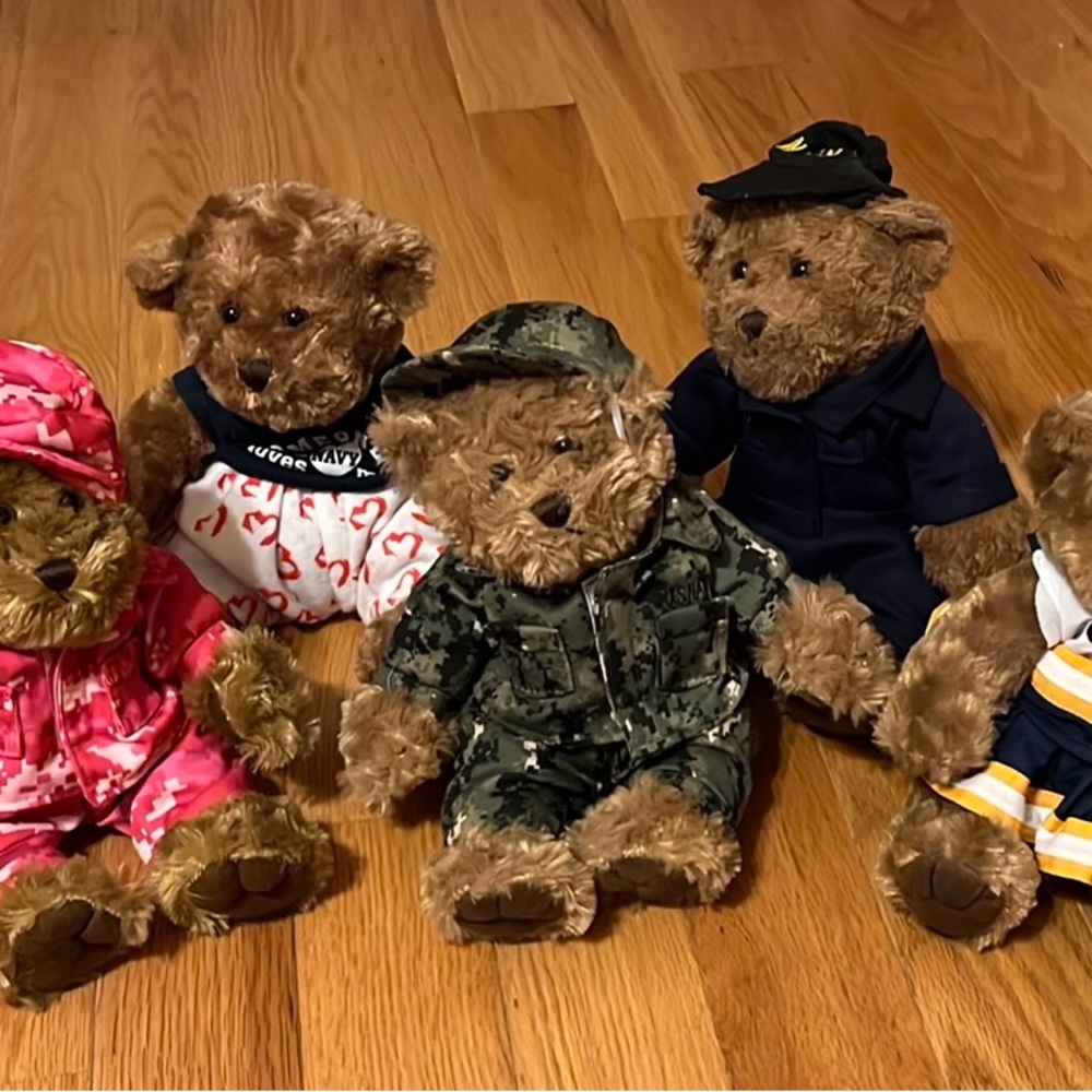 Navy Bears. Set of 5
